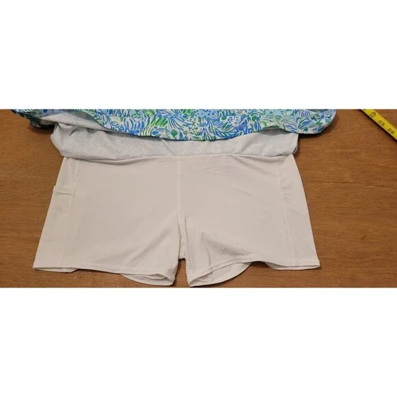 Lilly Pulitzer Aila Skort Dandy Lions Hydra Blue UPF 50+ Luxletic Size Large - Picture 5 of 13